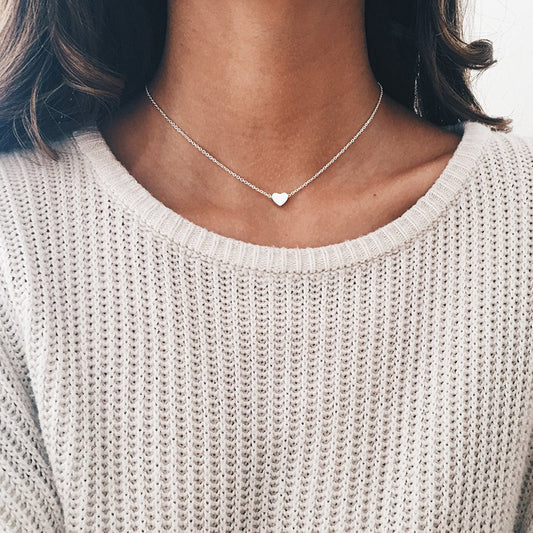 The Acacia Heart Pendant – Dainty Office-Chic Cross Chain Necklace
