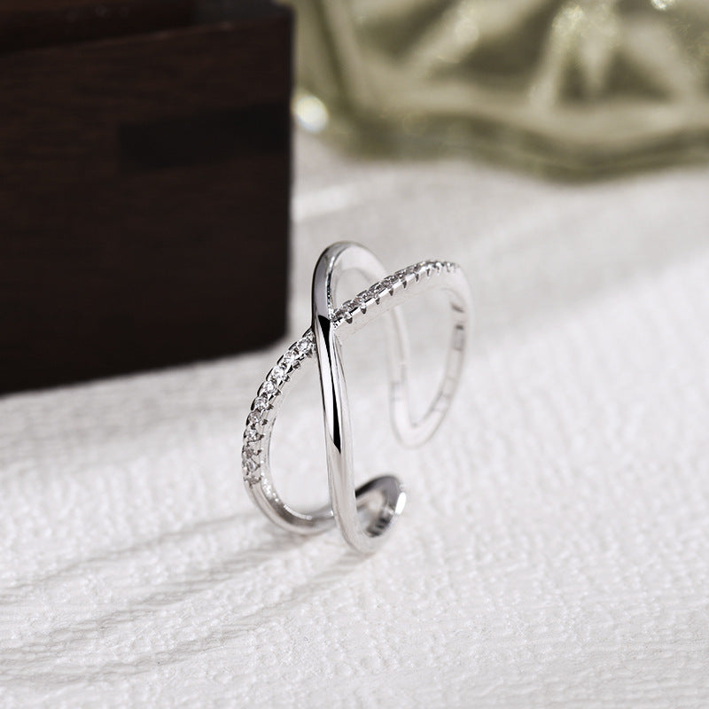 Champagne Gold Color Ring Minimalist Cool Sophisticated Design-focused European And American-style Geometric Jewelry