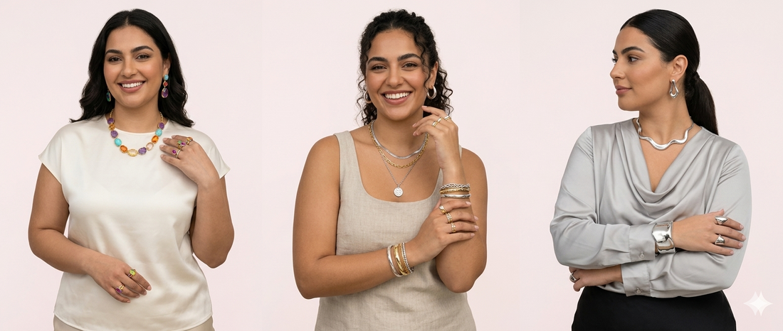 5 Ways to Style Champagne Gold Jewelry with This Season Mocha Brown