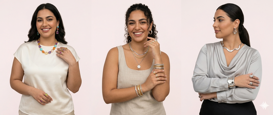 5 Ways to Style Champagne Gold Jewelry with This Season Mocha Brown