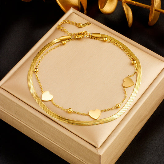 Love Designs Shaped Anklet for Women