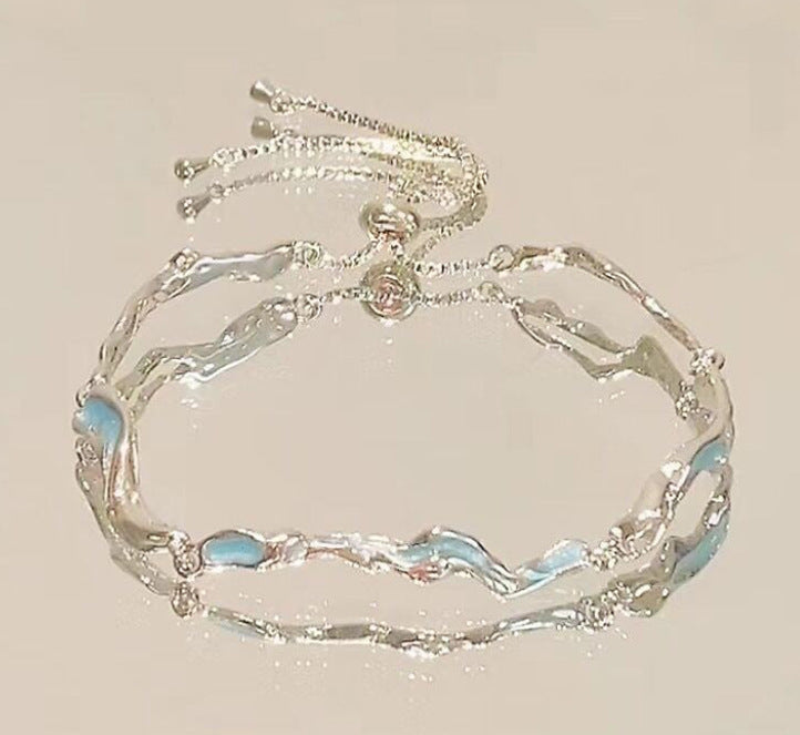Cherry Blossom Star And Moon Bracelet-  International Shipping