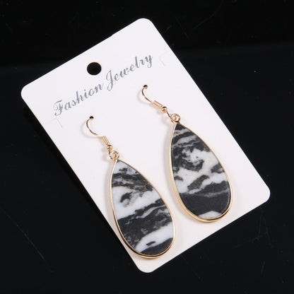 Natural Stone Eardrops 22x45mm