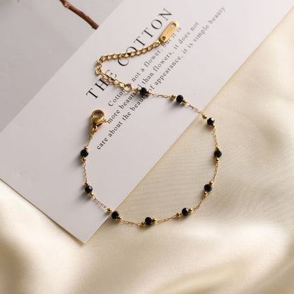 Dopamine Natural Stone Titanium Steel  Bracelet