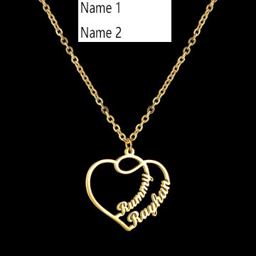 The Eternal Bond – Custom Two-Name Intertwined Heart Necklace