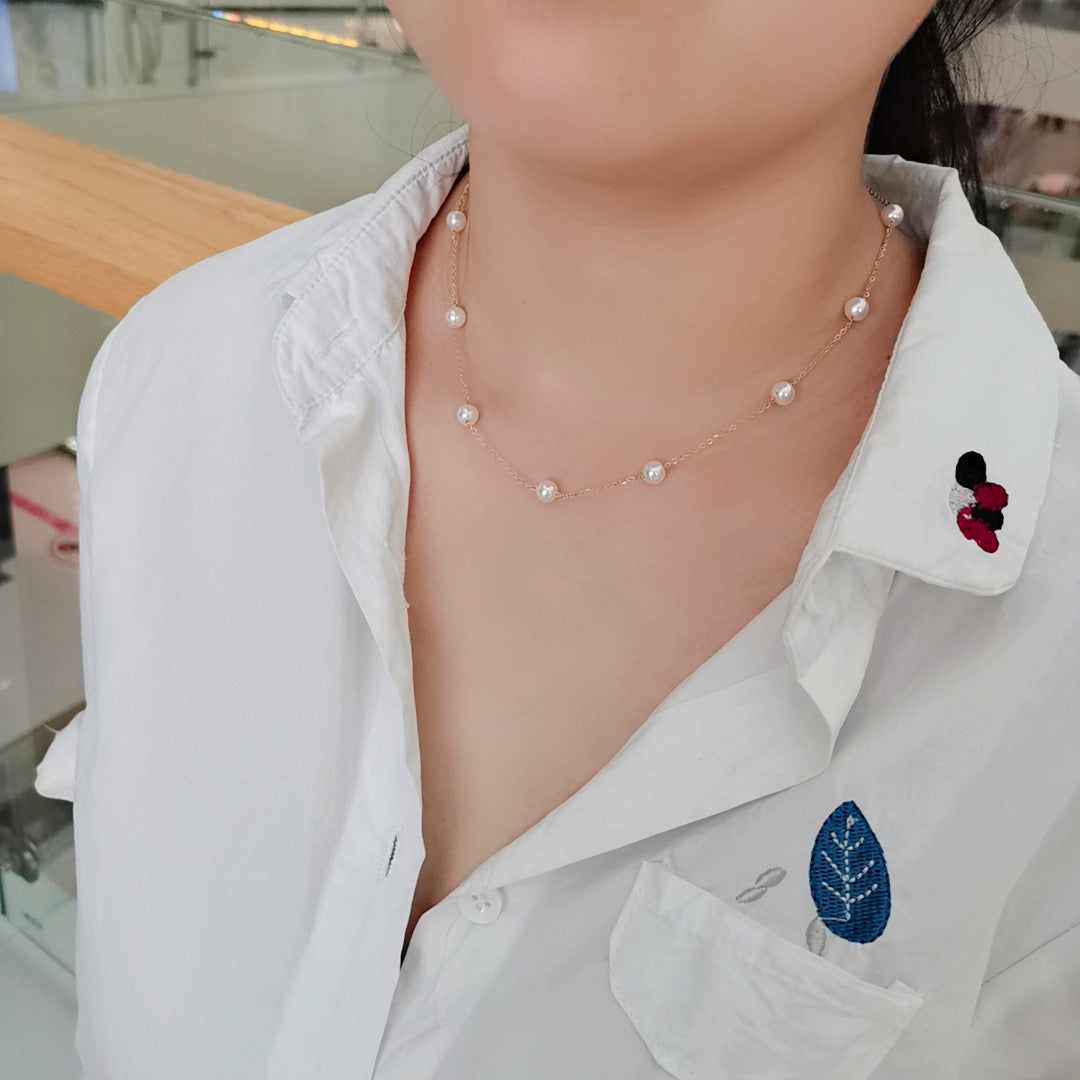 Pearl Collection Gypsophila Necklace