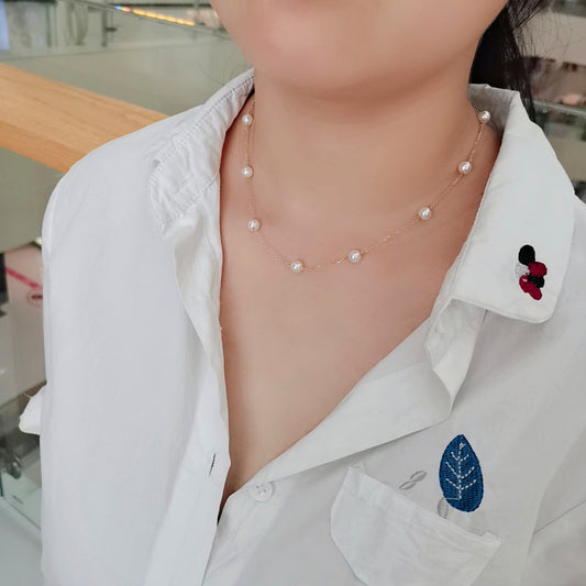 Pearl Collection Gypsophila Necklace