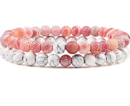 Yin Yang Distance Match Bracelets | Unisex Natural Stone Beaded Couple Set