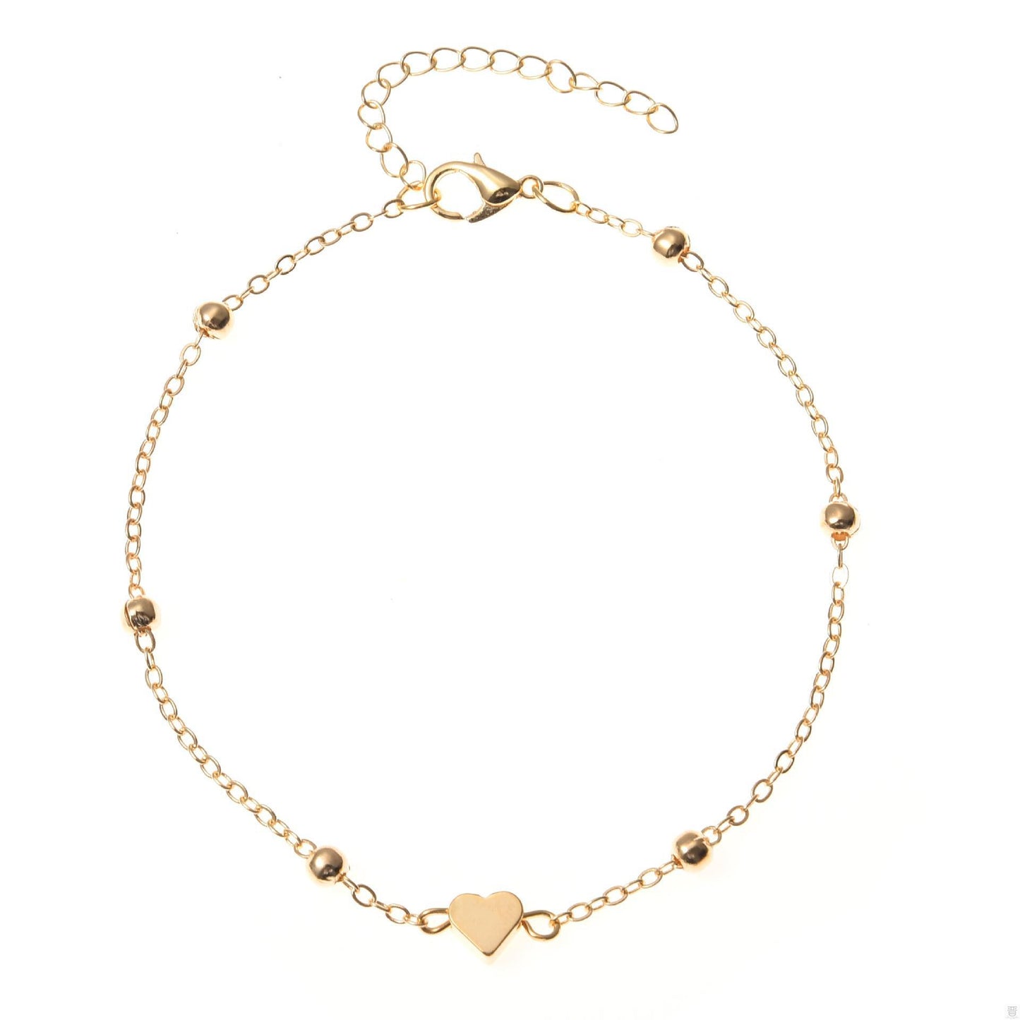 Eternal Heart Stainless Steel Link Bracelet | Unisex Minimalist Heart Charm Bracelet