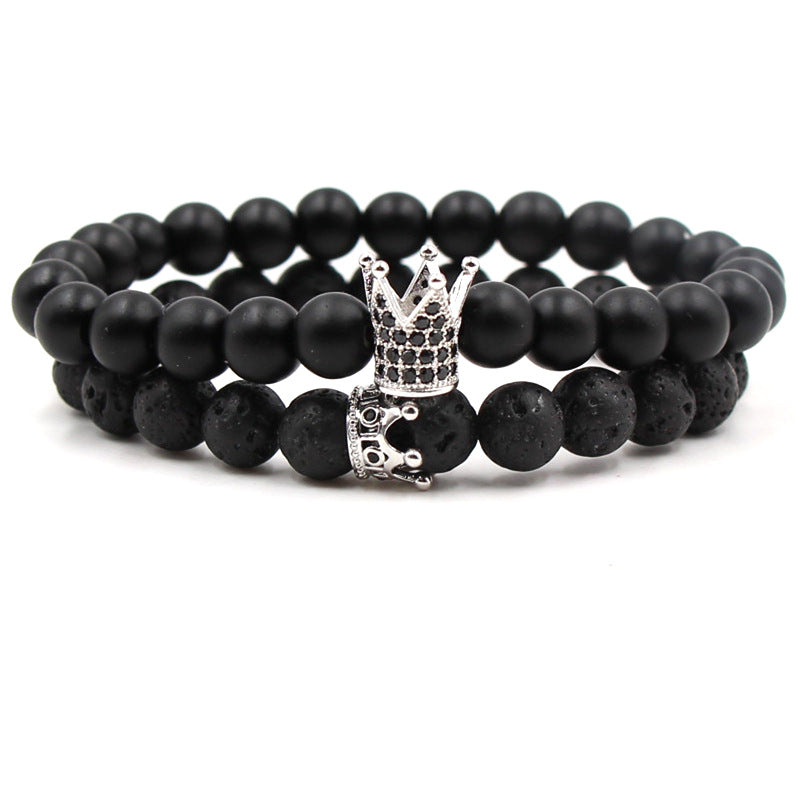 Volcanic Stone Buddha Beads Bracelet