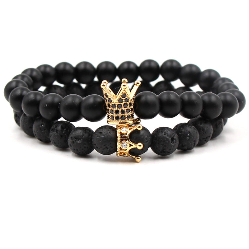 Volcanic Stone Buddha Beads Bracelet
