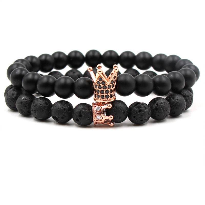 Volcanic Stone Buddha Beads Bracelet