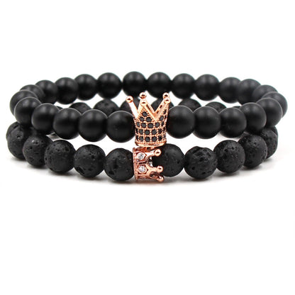 Volcanic Stone Buddha Beads Bracelet