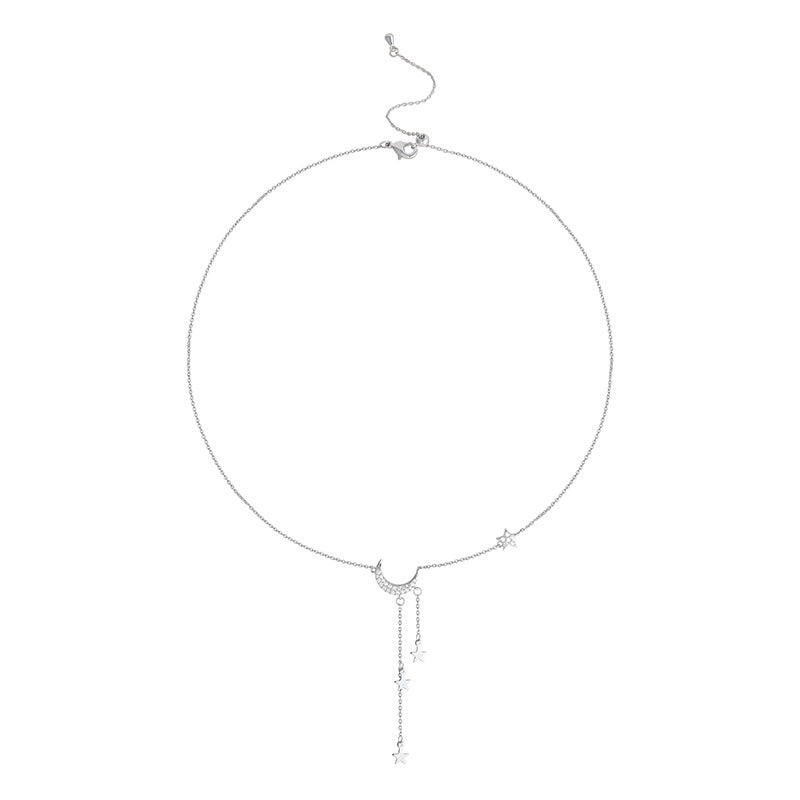 Star And Moon 90s cord Pendant Necklace