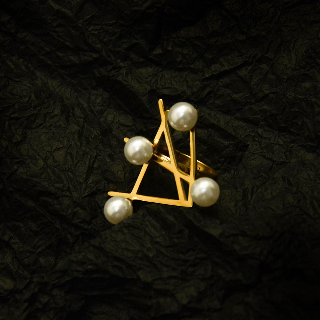 Pearl Collection Magazine Style Pearl Fashion Ring