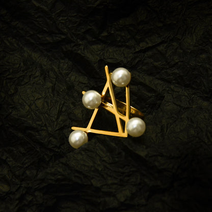 Pearl Collection Magazine Style Pearl Fashion Ring