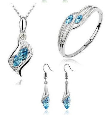 Jewelry Set - Earrings - Necklace and Bracelet Crystal Alloy