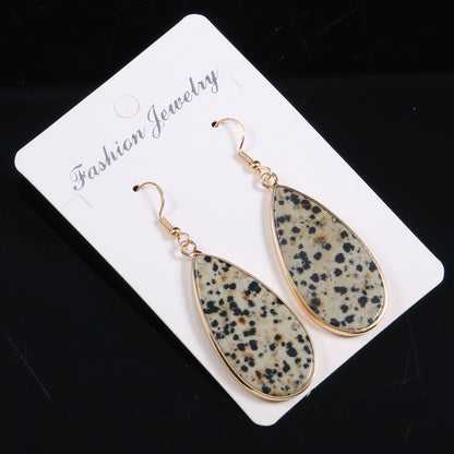 Natural Stone Eardrops 22x45mm