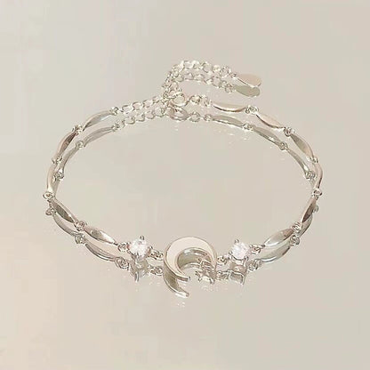Cherry Blossom Star And Moon Bracelet-  International Shipping