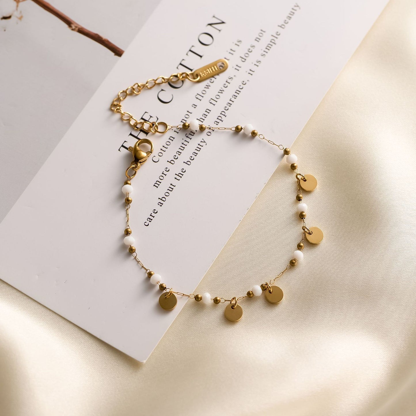 Dopamine Natural Stone Titanium Steel  Bracelet