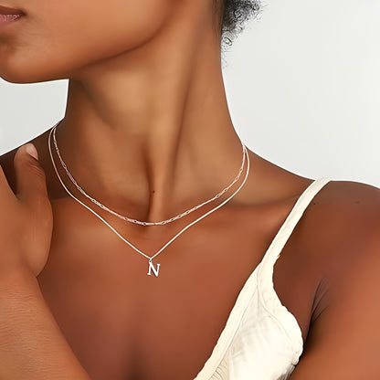 Women Customized Letters Clavicle Necklace