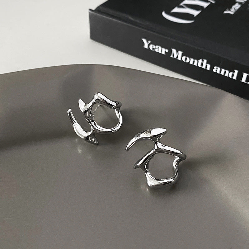 Liquid Metal Hollow Earrings