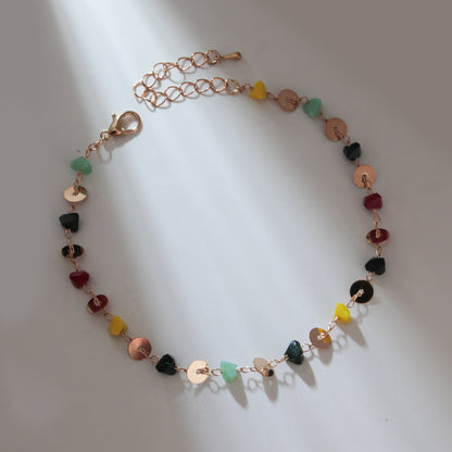 Natural Color Stone Foot Ornaments - Anklet