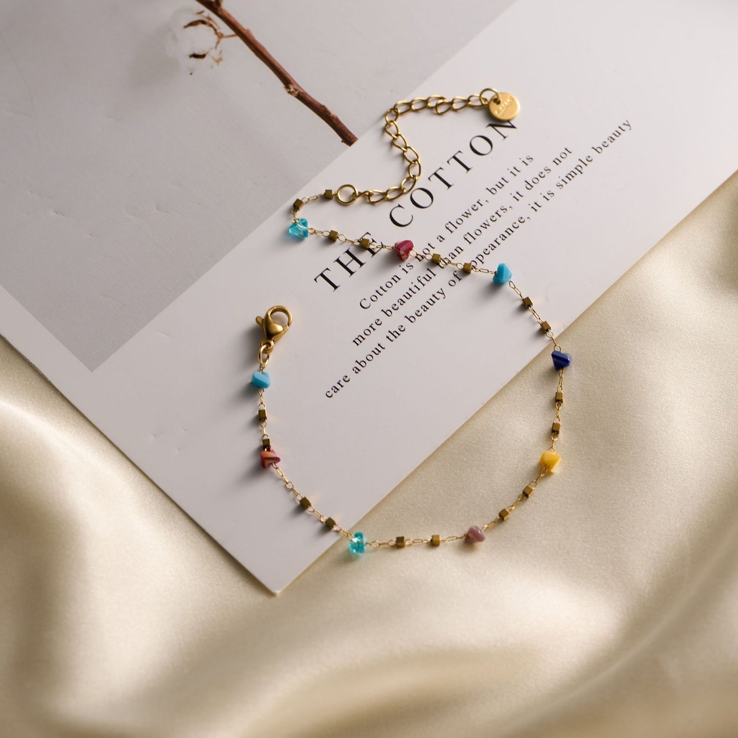 Dopamine Natural Stone Titanium Steel  Bracelet