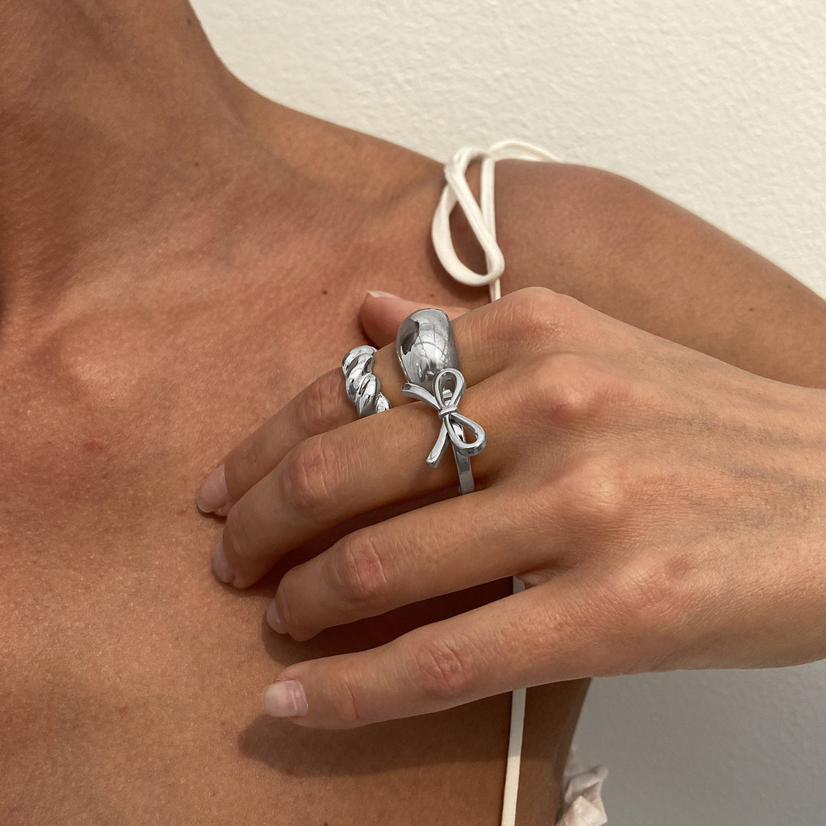 Liquid metal Rings 1 x 6pcs Open-End Ring