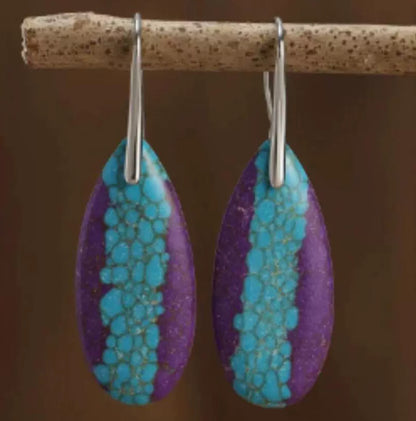 Natural Stone Bohemian Emperor Stone Drop Earrings