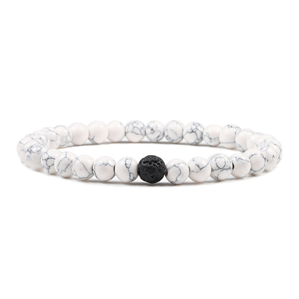 Yin Yang Distance Match Bracelets | Unisex Natural Stone Beaded Couple Set