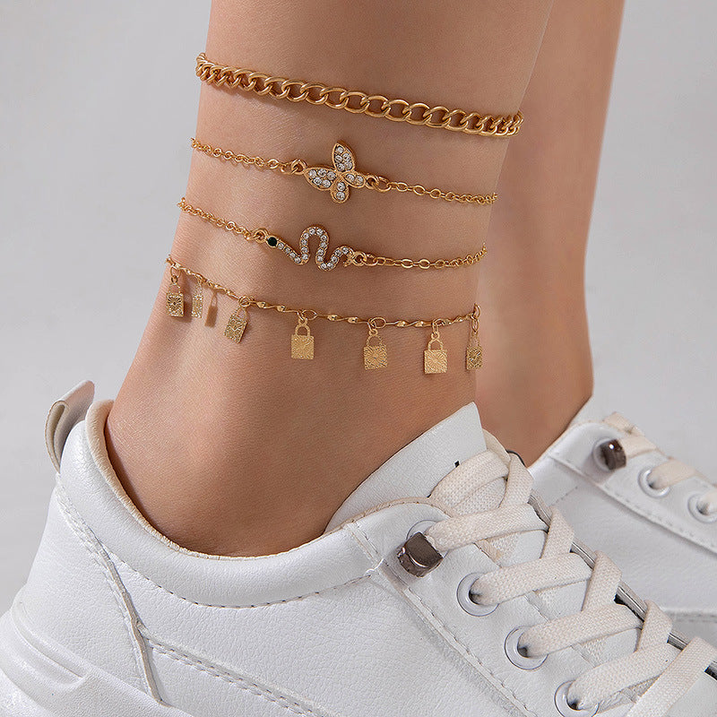 Women Rhinestone Anklet
