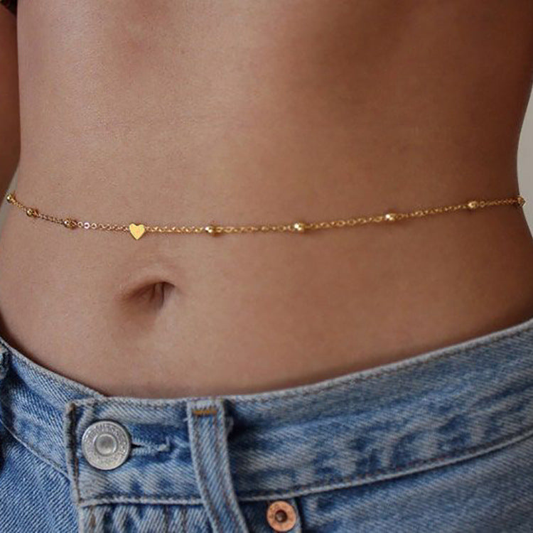 Heart-shaped Bead Waist Chain
