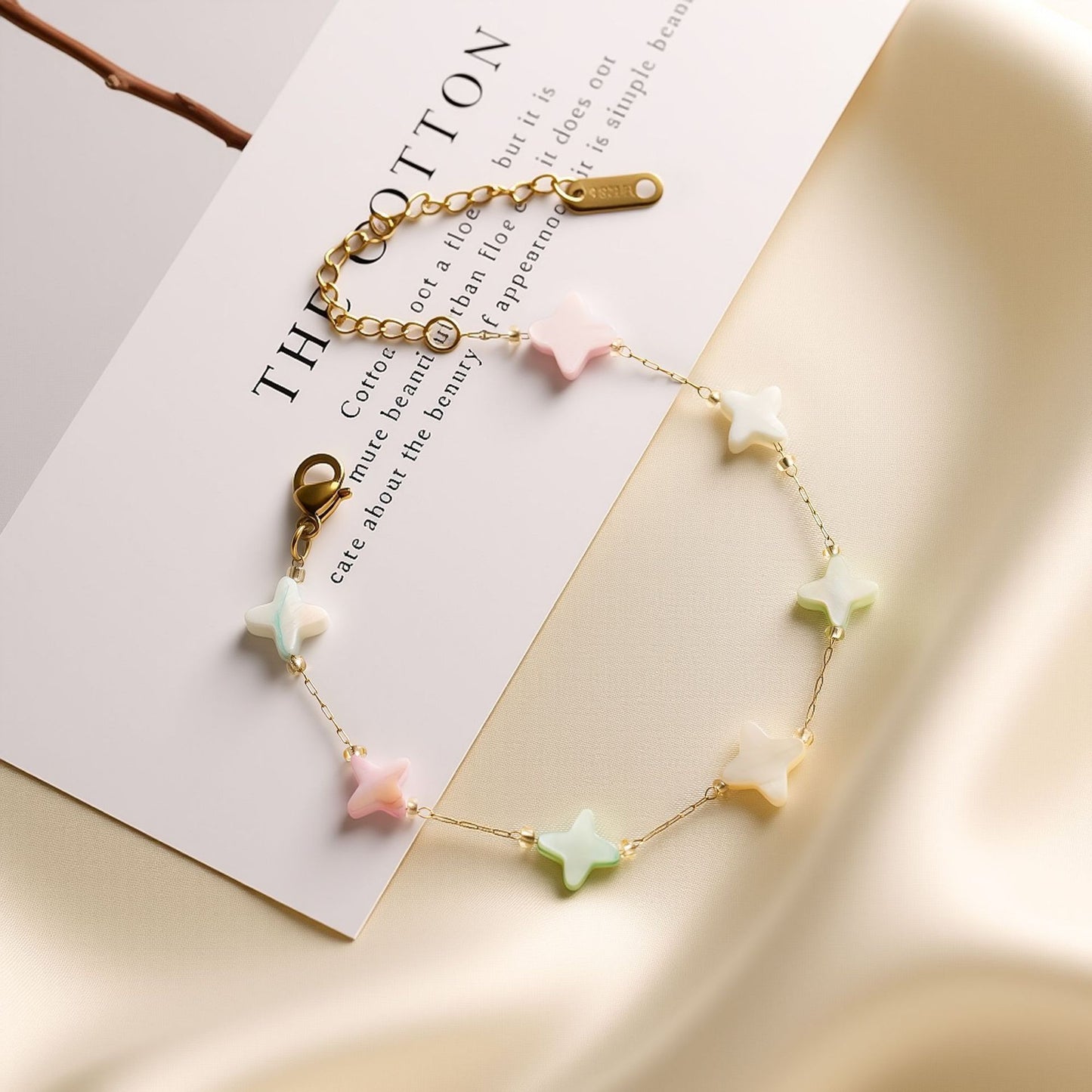 Dopamine Natural Stone Titanium Steel  Bracelet