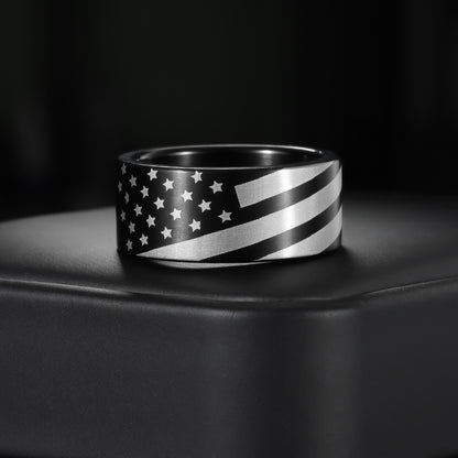 European And American Two-tone Ring - Street Fashion for Men