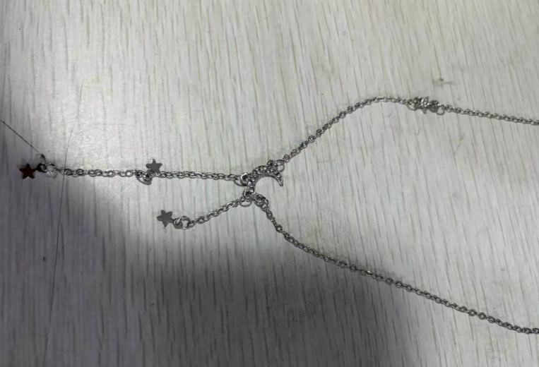 Star And Moon 90s cord Pendant Necklace