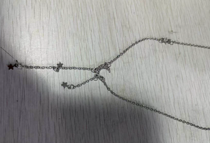 Star And Moon 90s cord Pendant Necklace