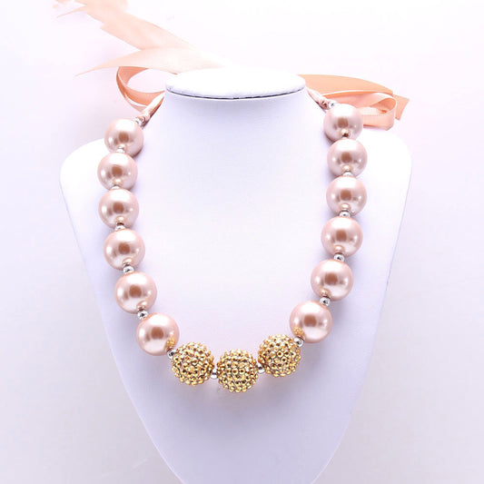 Pearl Collection Golden Pearl Kids Necklace