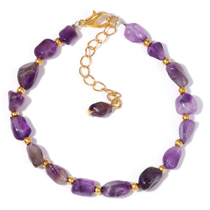 The Earth Spirit Natural Gemstone Bracelet | Unisex Stackable Stone Bead Bracelets