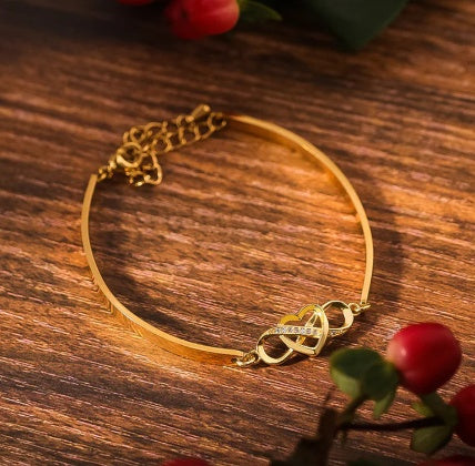 Infinity Heart Bracelet with Custom Message Card | Mr Batz