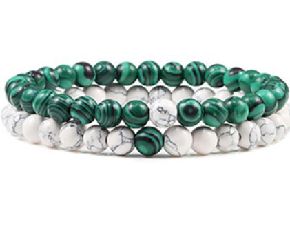 Yin Yang Distance Match Bracelets | Unisex Natural Stone Beaded Couple Set