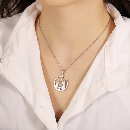 The Bethlehem Star – Polished Nativity Silhouette Pendant in Gold & Silver
