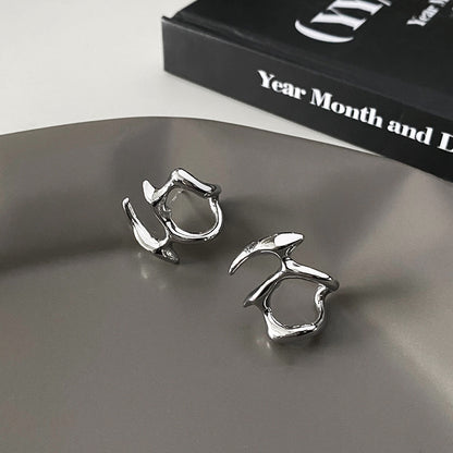 Liquid Metal Hollow Earrings