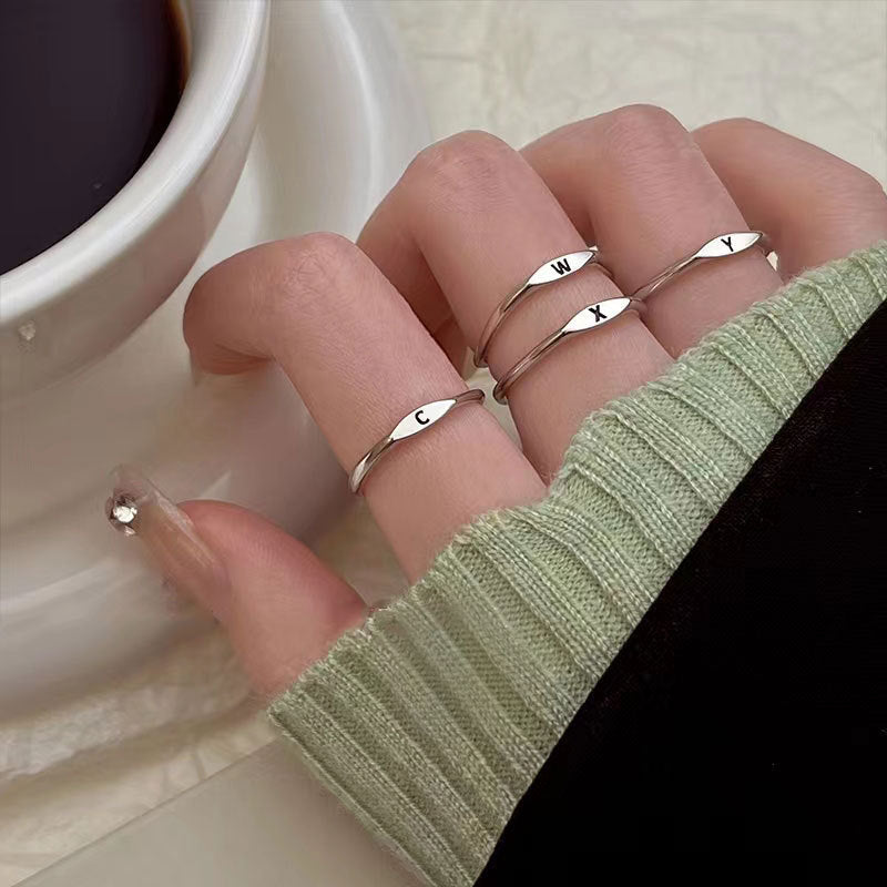 Letter Customizable Index Finger Ring