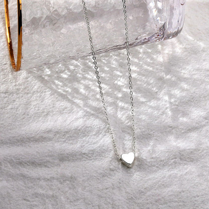 The Petite Heart Solitaire – Minimalist Link Chain in Gold & Silver