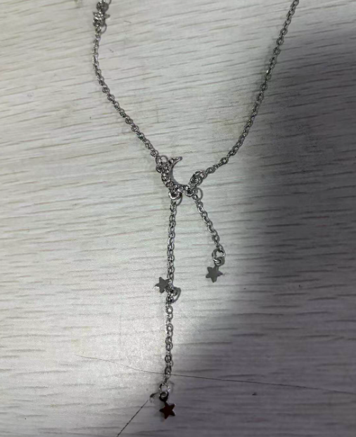Star And Moon 90s cord Pendant Necklace