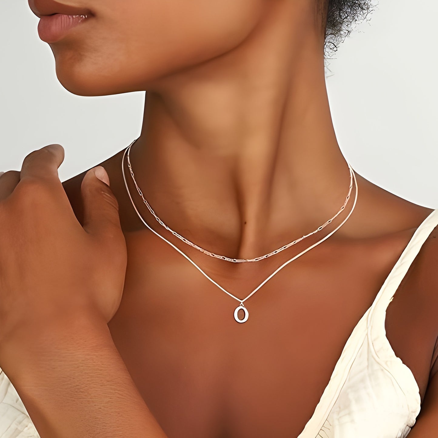 Women Customized Letters Clavicle Necklace