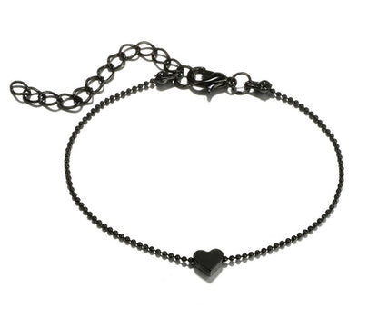 Midnight Zen Matte Black Bracelet Set | Bohemian Lotus & Feather Charms 4-Piece Stack