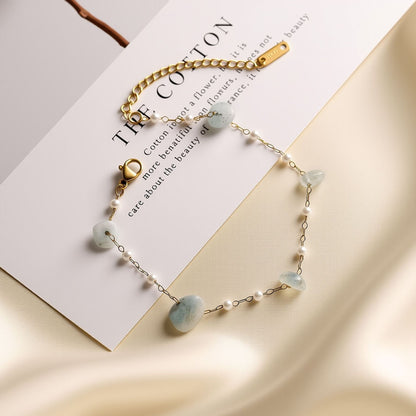 Dopamine Natural Stone Titanium Steel  Bracelet
