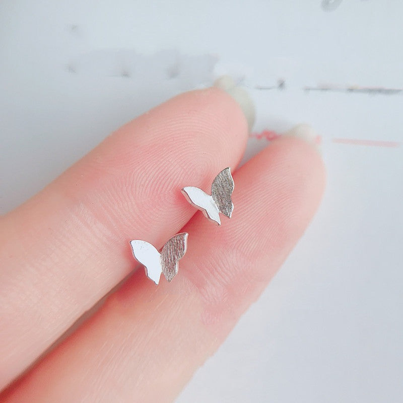 Whimsical Silver Stud Earring Collection | Minimalist Butterfly, Bow, & Crown Jewelry